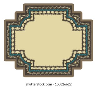 Vector doodle floral decorative frame