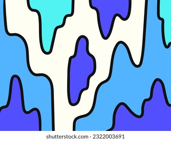 vector doodle freeform flat geometric and black border outlines for banner, publication, social media background