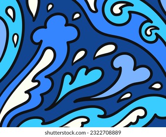 guion vectorial forma libre onda onda de onda plana contorno geométrico y negro para banner, publicación, fondo de medios sociales