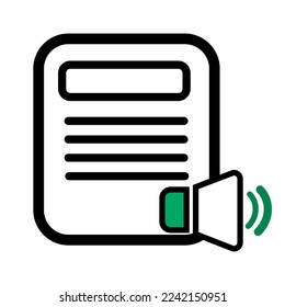 vector doodle gramophone icon, news, newspaper, website icon, hand drawing 