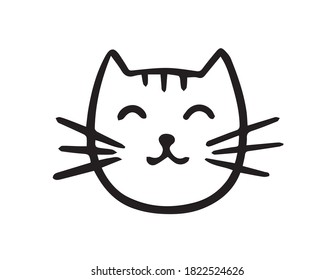 Vector doodle hand drawn cat