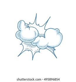 vector Doodle of Hand Drawn Clouds. Illustrations isolate on white background.