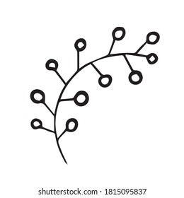 vector doodle hand drawn floral element