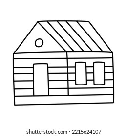 Dibujo a mano de doodle vectorial de una casa