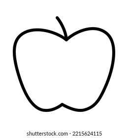 Vector doodle hand drawn illustration of an apple