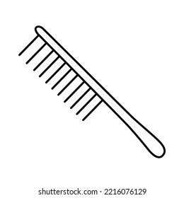 Dibujo manual del doodle vectorial de un cepillo de pelo