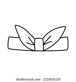Vector doodle hand drawn illustration of a hair band