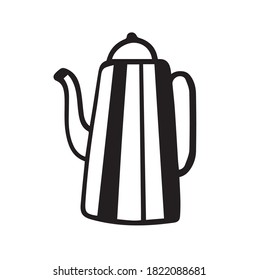 Vector doodle hand drawn teapot