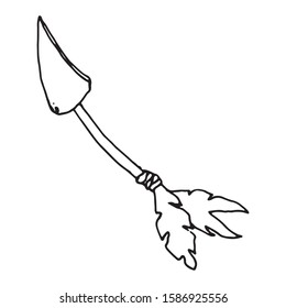 Vector doodle hand lettering for valentines day arrow. Suitable for adults, children's coloring. Prints, cards, posters, wrapping paper.