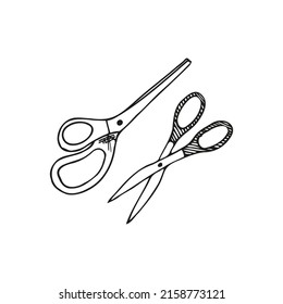 vector doodle hand-drawn scissors illustration