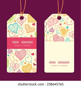 Vector doodle hearts heart silhouette pattern frame