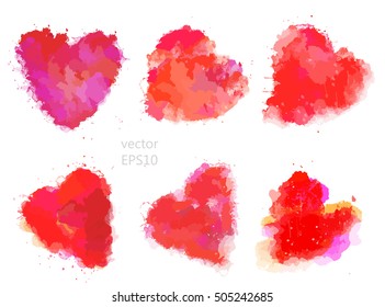 vector doodle hearts set for happy valentines day or wedding