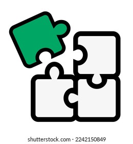 vector doodle icon puzzles, puzzle details, website icon, hand drawing 