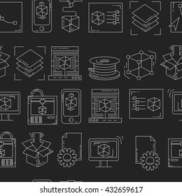 Iconos del doodle vectorial impresión 3d