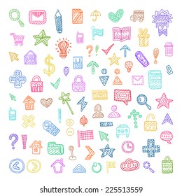 Vector Doodle Icons Set