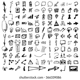 Vector Doodle Icons. Universal Set.