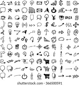 Vector Doodle Icons. Universal Set.