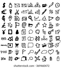 Vector Doodle Icons. Universal Set.