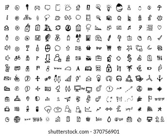 Vector Doodle Icons. Universal Set.