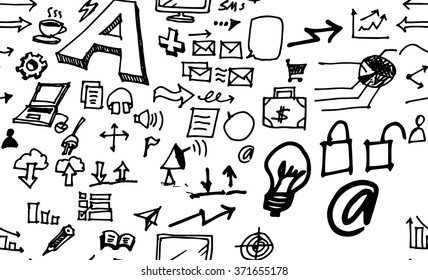 Vector Doodle Icons. Universal Set.