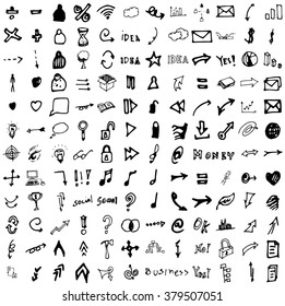 Vector Doodle Icons. Universal Set.