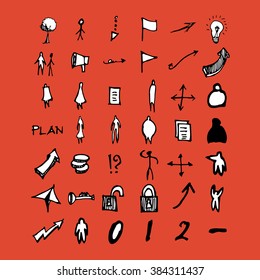 Vector Doodle Icons. Universal Set.