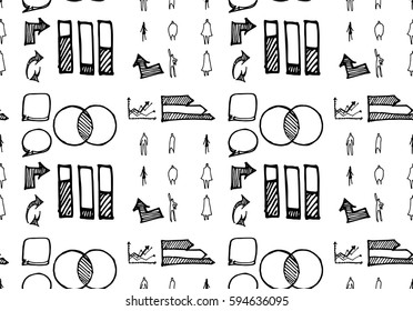 Vector Doodle Icons. Universal Set seamless.