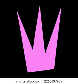 Vector doodle illustration abstract shape, retro bright hand drawn, Abstract comic icon, flat cartoon in children's style