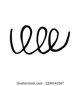 Vector doodle illustration of chaotic lines. For social media design, highlights, collages, backgrounds. Trendy scandi uniform