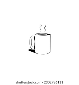 ilustración vectorial del doodle de una taza de café