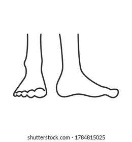 Vector doodle illustration of foots