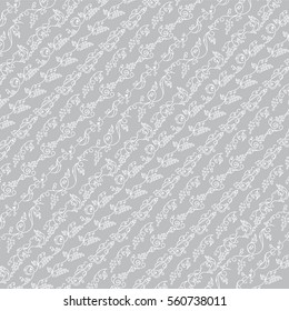 Vector doodle illustration. Herbal square background, coloring for adult page. Vine, grapes, wine, wave ivy, bottles, leaves vintage elements. Ornate damask style, grey and white colors