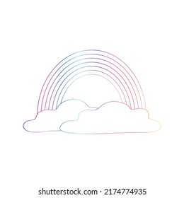 Vector doodle illustration. Line rainbow can be used for wallpapers, pattern fills, web page backgrounds, surface textures.