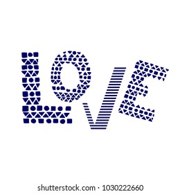 Vector doodle illustration LOVE