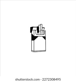 ilustración vectorial de un paquete de cigarrillos
