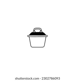 ilustración vectorial de doodle en lugar plástico