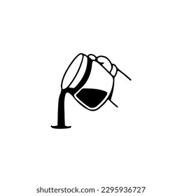 Vektordoodle-Illustration des Kaffeestopfens