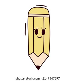 Ilustración vectorial del garabato, lápiz aislado en blanco.