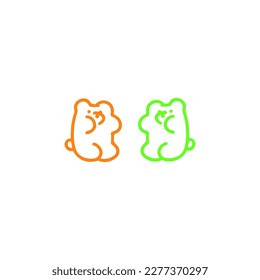 vector doodle illustration of teddy bear