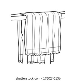 Vector doodle illustration of towel