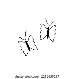ilustración vectorial de dos mariposas