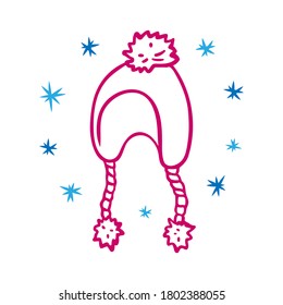 Ilustración vectorial del doodle de la cápsula de invierno