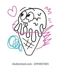 Vector Doodle Illustrations in various abstract shapes	
