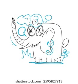 Vector Doodle Illustrations in various abstract shapes	
