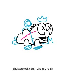 Vector Doodle Illustrations in various abstract shapes	
