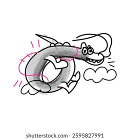 Vector Doodle Illustrations in various abstract shapes	
