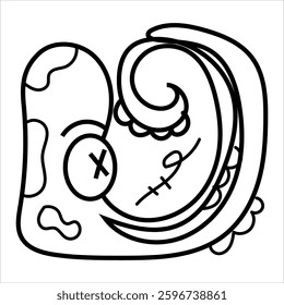 Vector Doodle Illustrations in various abstract shapes