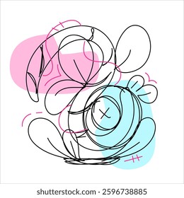 Vector Doodle Illustrations in various abstract shapes