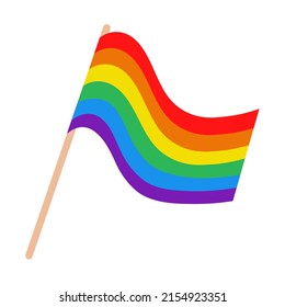 Vector doodle LGBT flag. Rainbow flag. LGBTQ pride.
