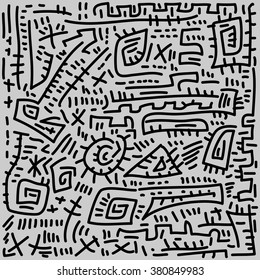 vector doodle line pattern texture and background, illustration design element